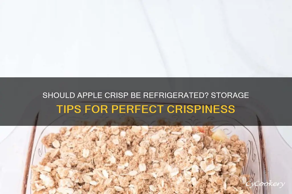 do u have to refrigerate apple crisp