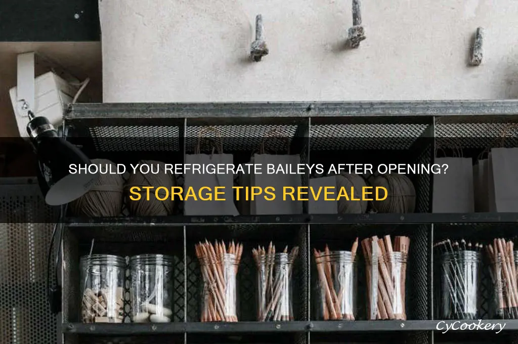 do u have to refrigerate baileys after opening