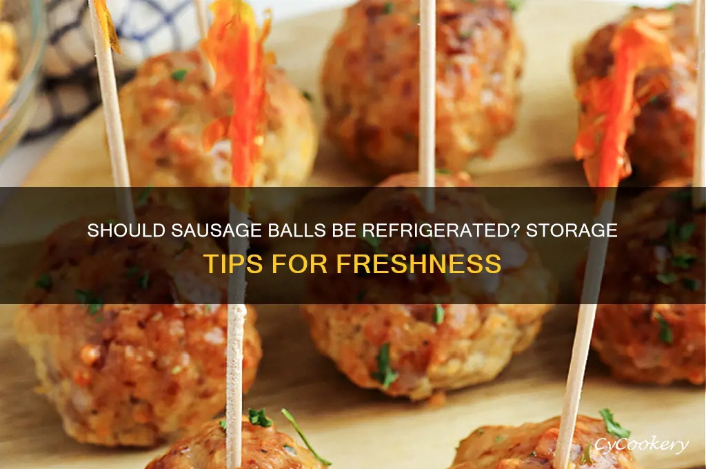 do u have to refrigerate sausage balls