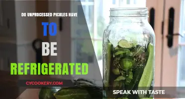 Unprocessed Pickles: Refrigeration Required or Shelf-Stable?