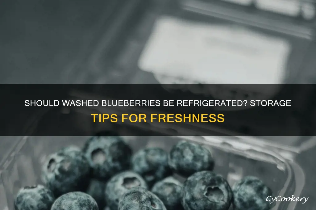 do washed blueberries have to be refrigerated
