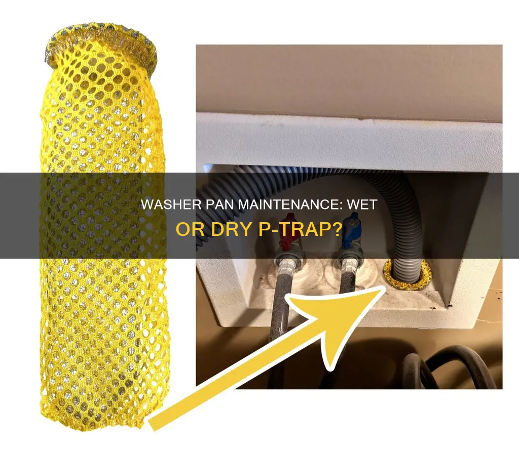 do washer pans have a dry or wet p trap
