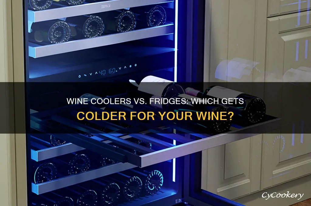 do wine coolers get as cold as refrigerators