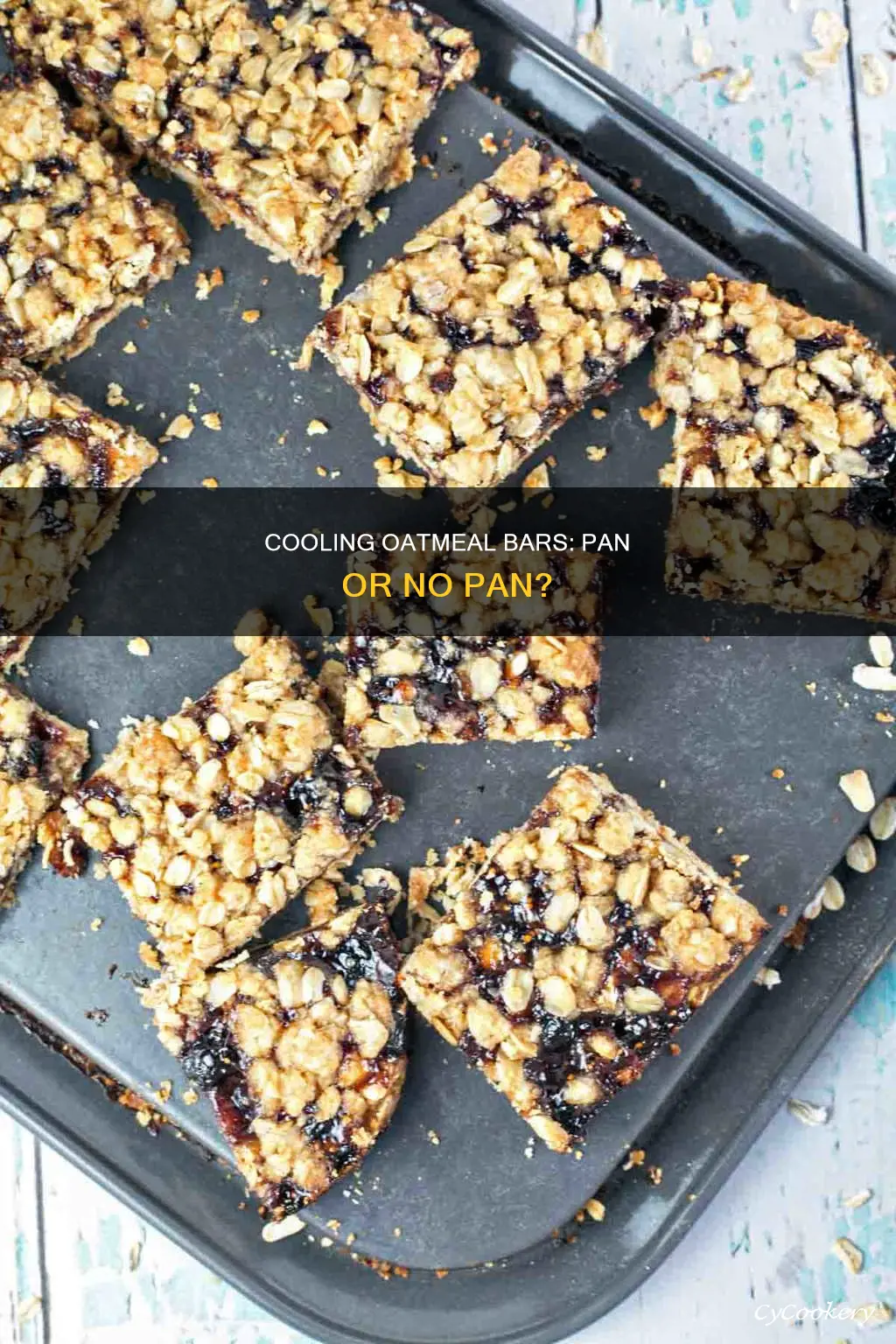 do you cool oatmeal bars in the pan