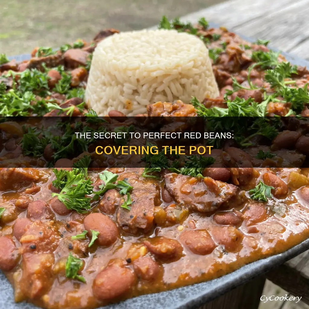 do you cover pot when cooking red beans
