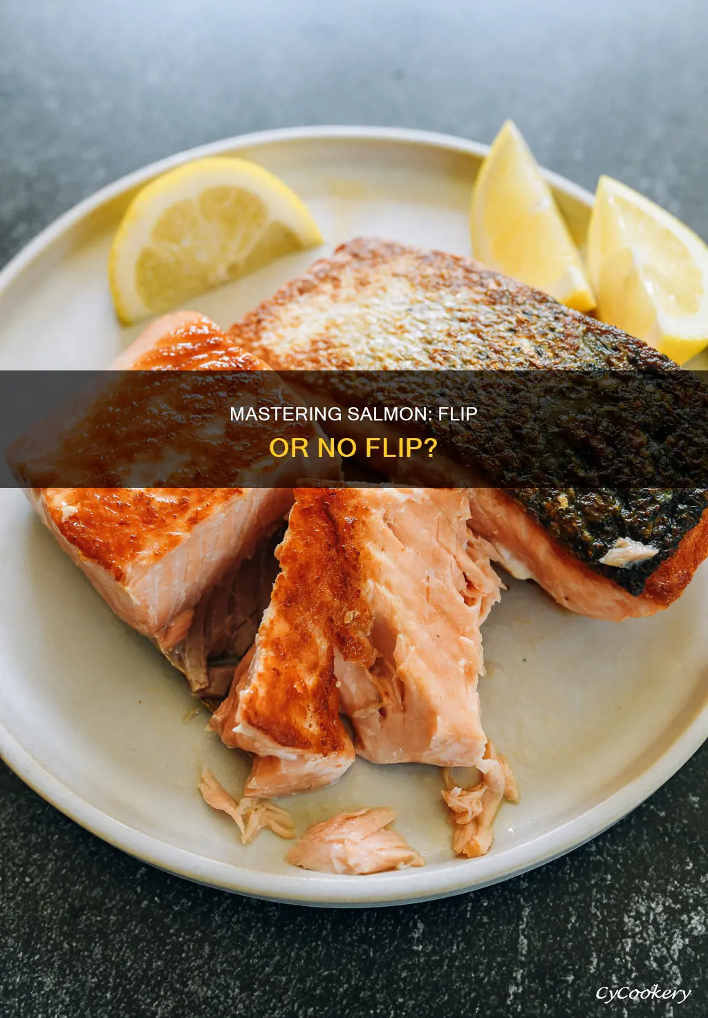 do you flip salmon in a pan