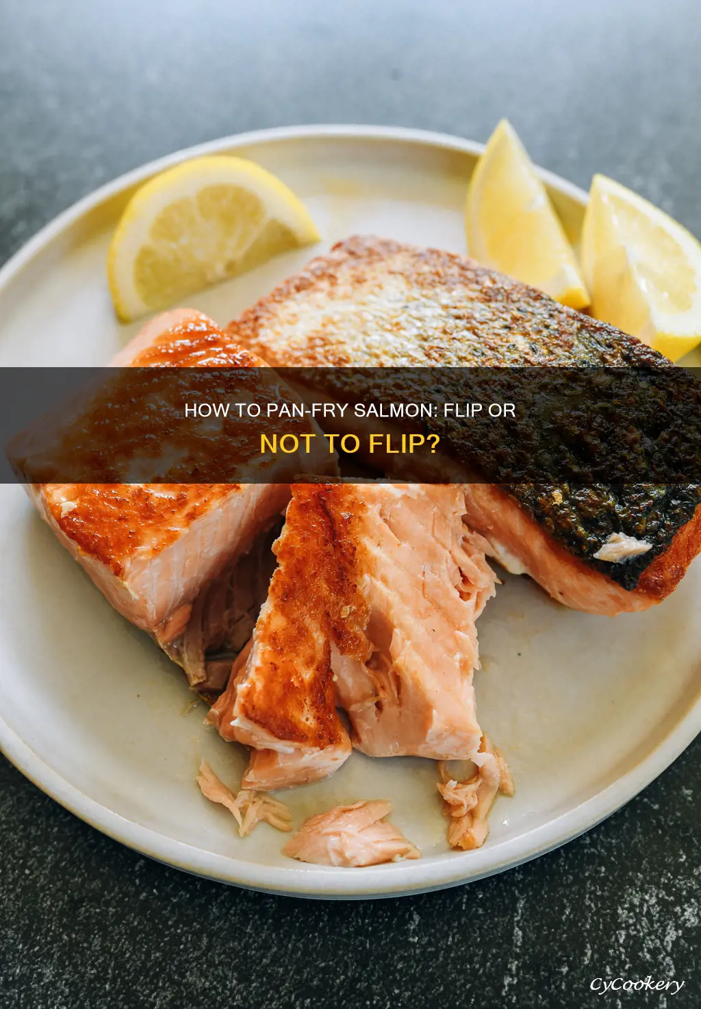 do you flip salmon when on pan
