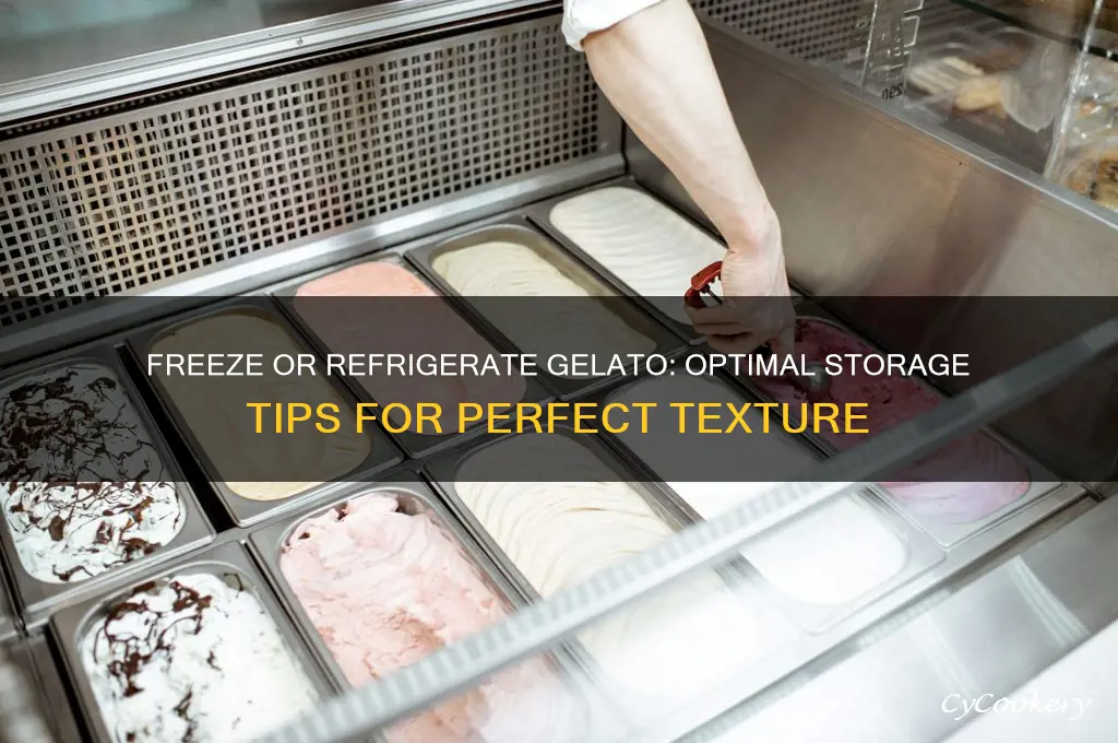 do you freeze gelato or store in refrigerator