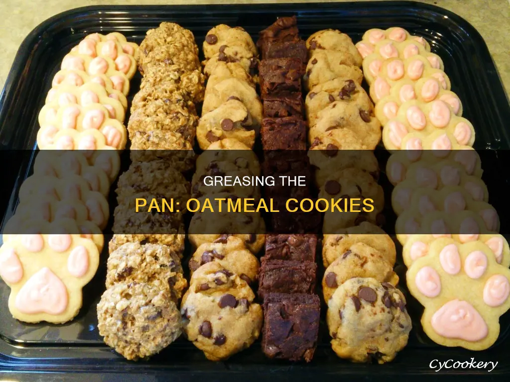 do you grease the pan for oatmeal cookies