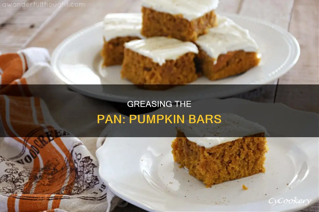 do you grease the pan for pumpkin bars