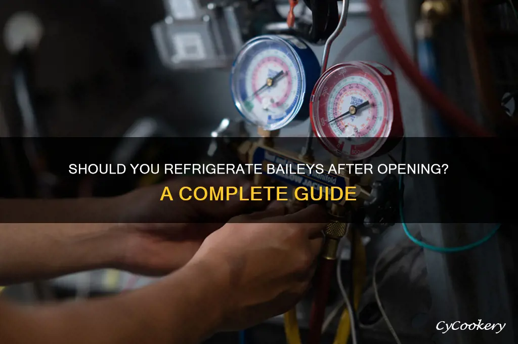 do you have refrigerate baileys after opening