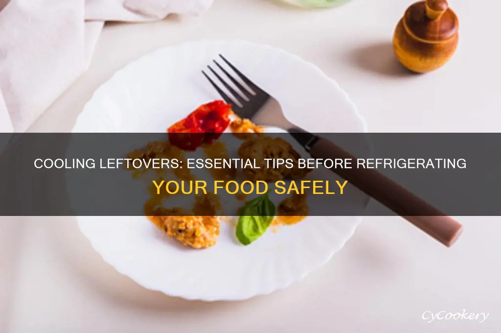 do you have to let leftovers cool before refrigerating