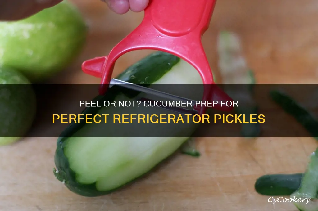 do you have to peel cucumbers for refrigerator pickles