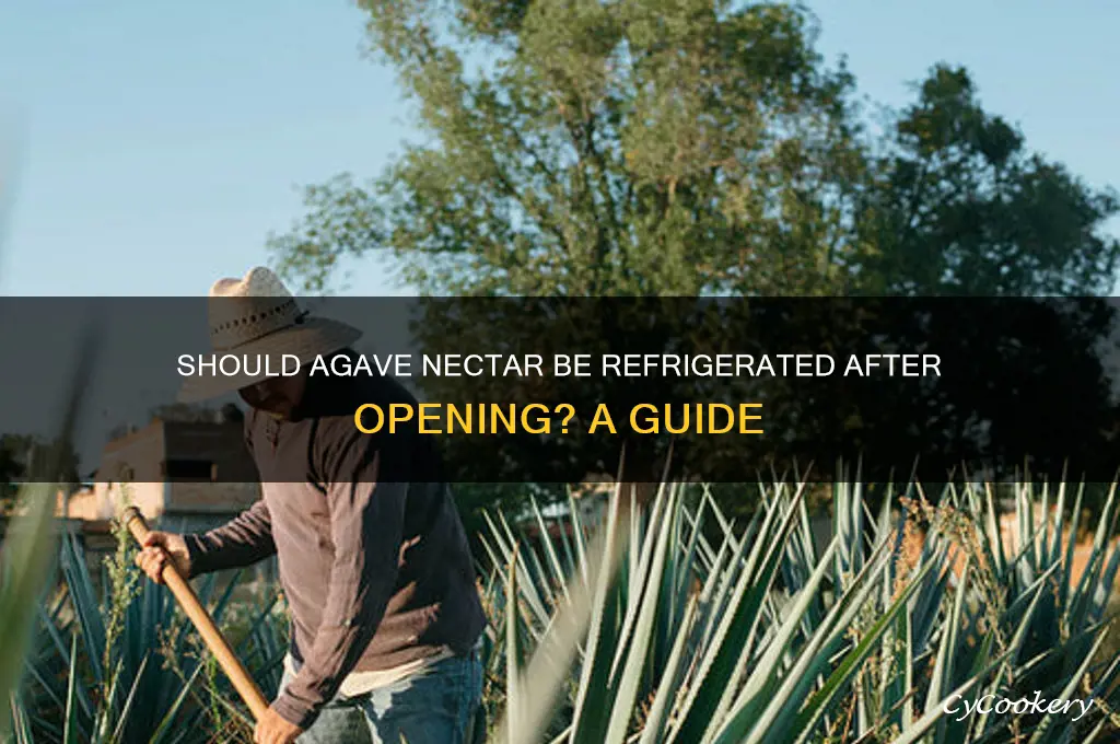 do you have to refrigerate agave nectar after opening