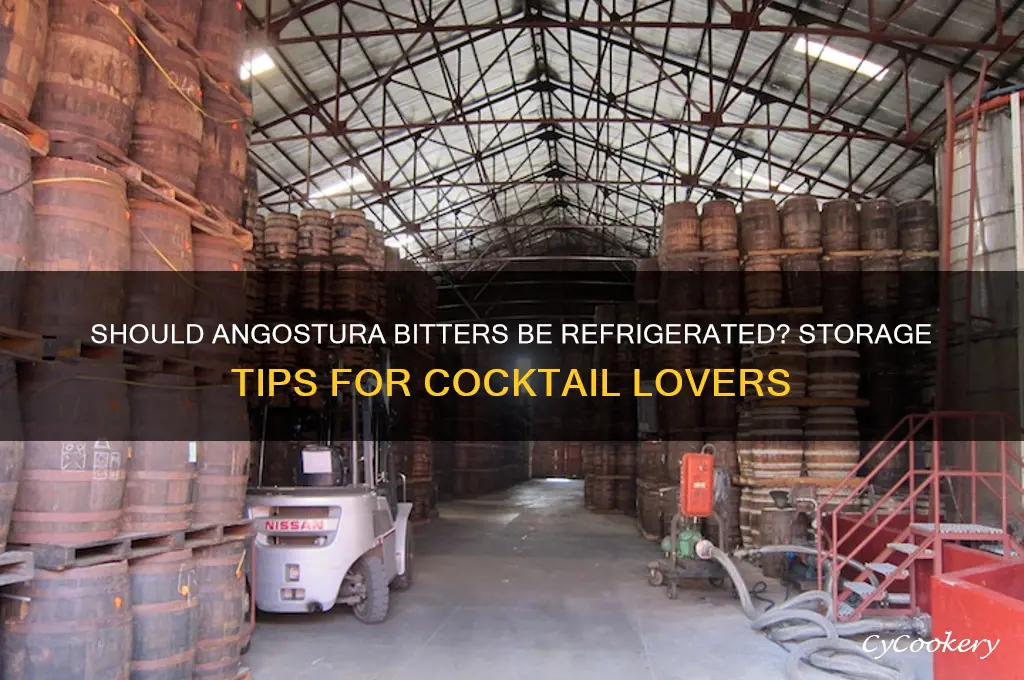 do you have to refrigerate angostura bitters