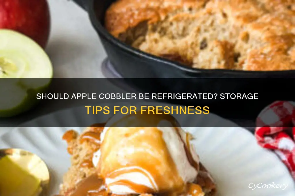 do you have to refrigerate apple cobbler
