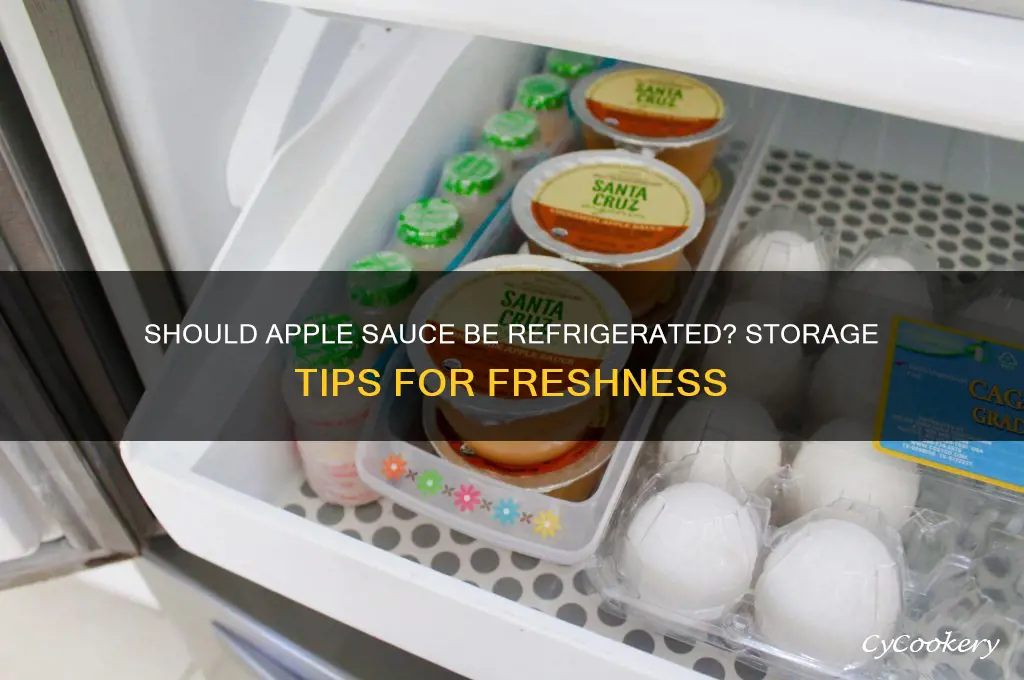 do you have to refrigerate apple sauce