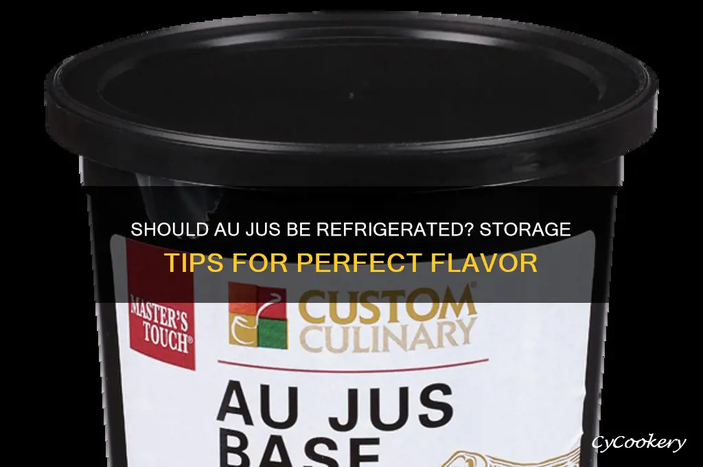 do you have to refrigerate au jus