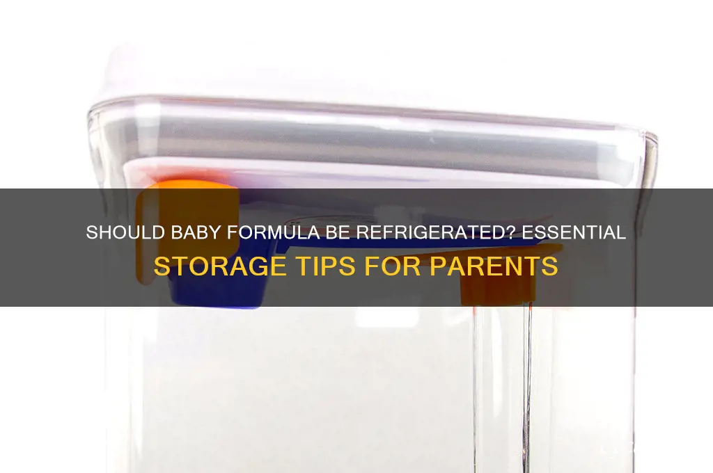do you have to refrigerate baby formula
