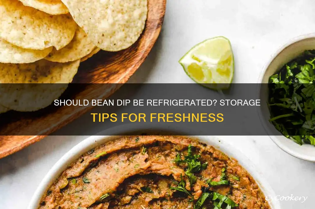 do you have to refrigerate bean dip