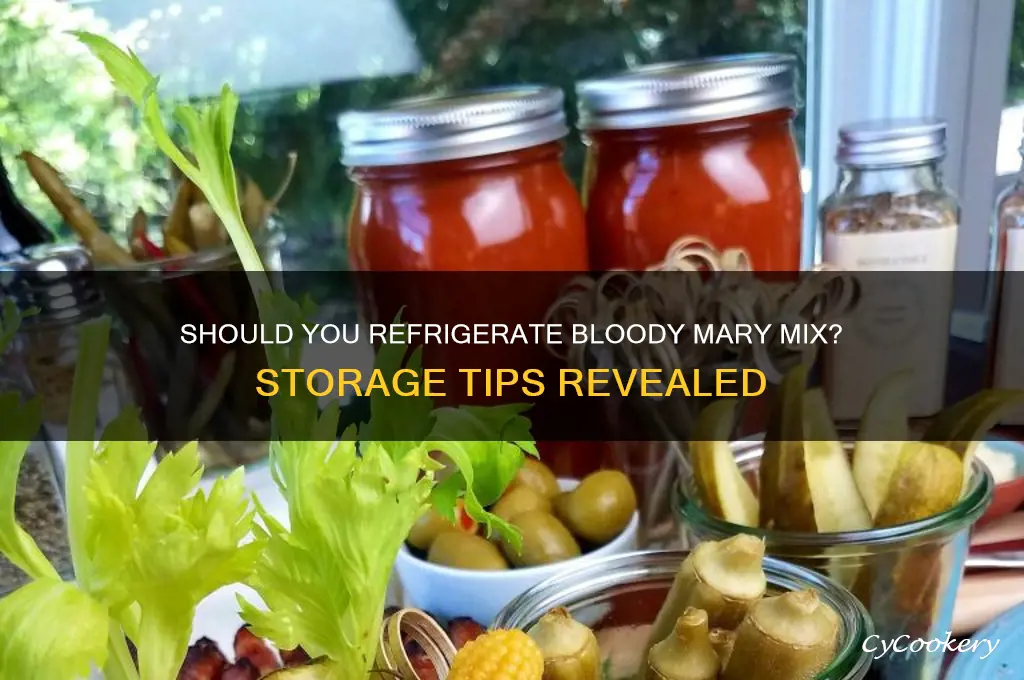 do you have to refrigerate bloody mary mix