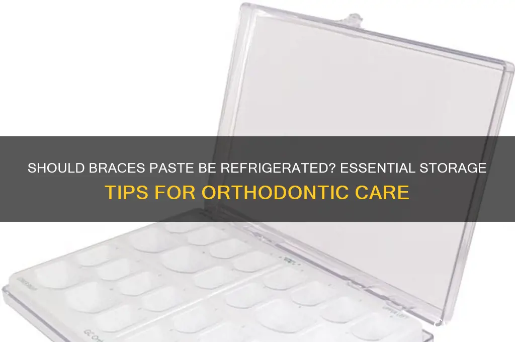 do you have to refrigerate braces paste