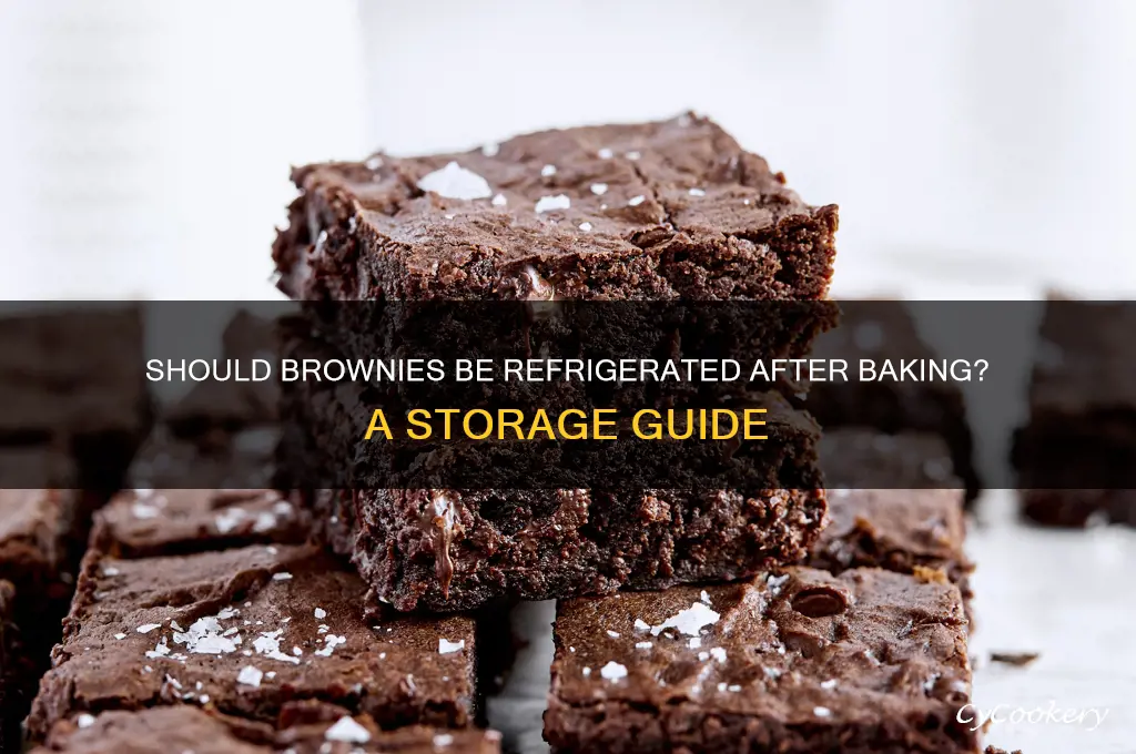 do you have to refrigerate brownies after baking