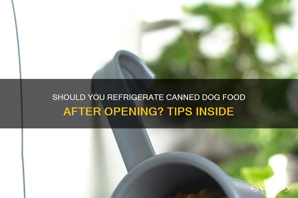 do you have to refrigerate canned dog food after opening
