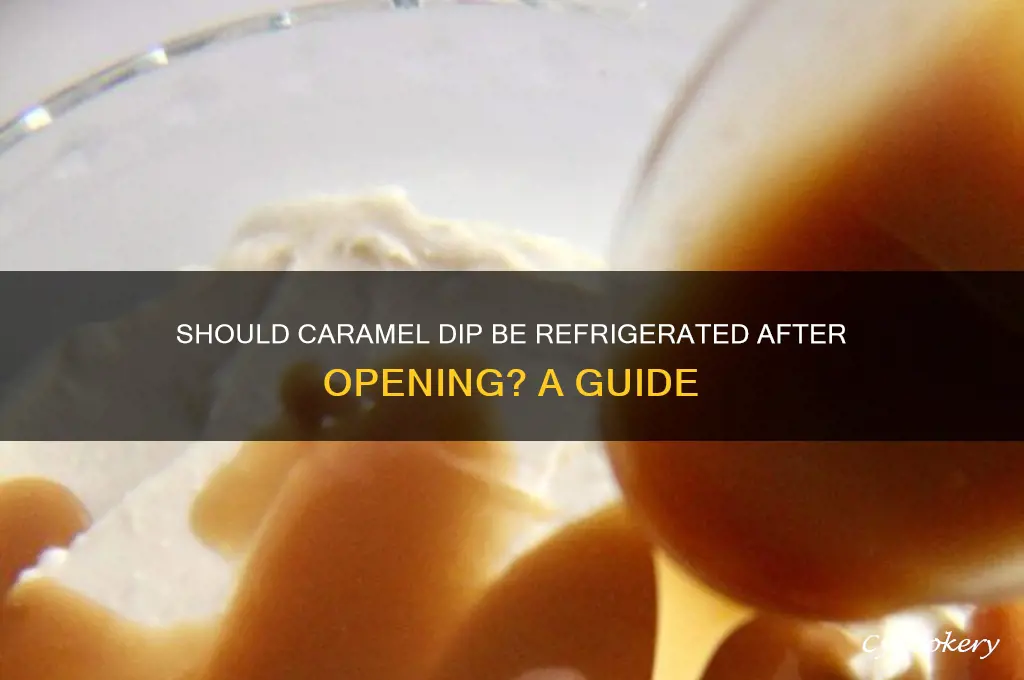 do you have to refrigerate caramel dip after opening