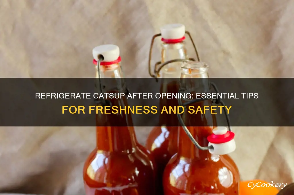 do you have to refrigerate catsup after opening