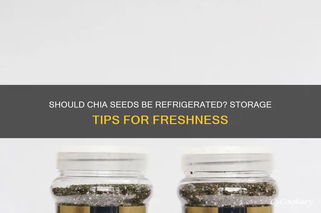 do you have to refrigerate chia seeds