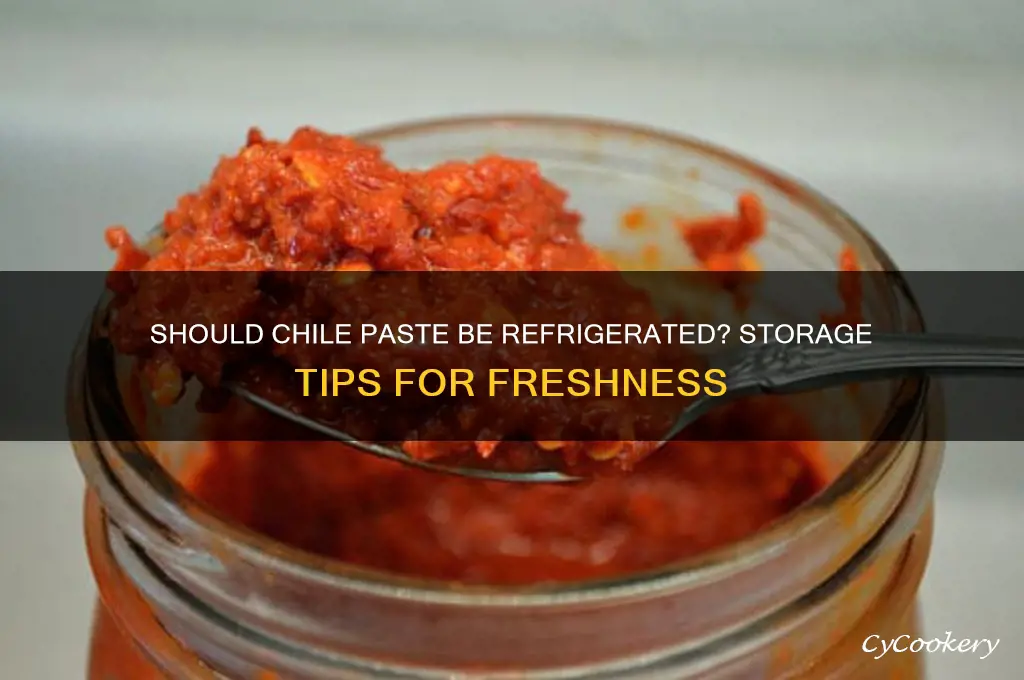 do you have to refrigerate chile paste