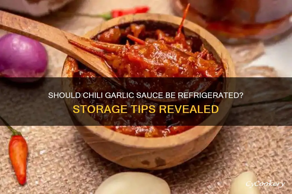 do you have to refrigerate chili garlic sauce