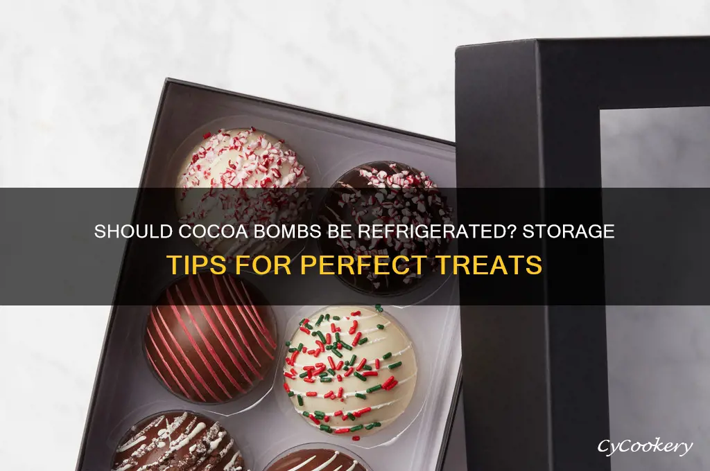 do you have to refrigerate cocoa bombs