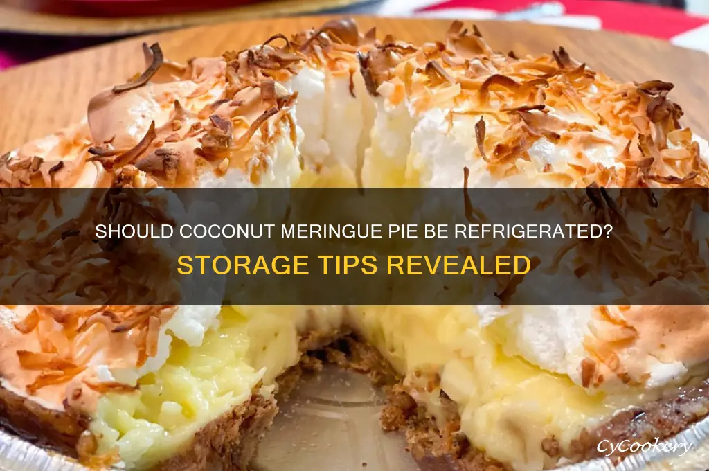 do you have to refrigerate coconut meringe pie