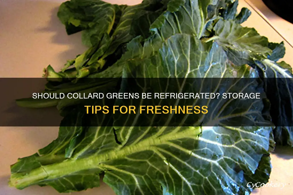 do you have to refrigerate collard greens