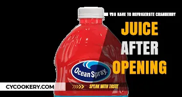Should You Refrigerate Cranberry Juice After Opening? Expert Tips