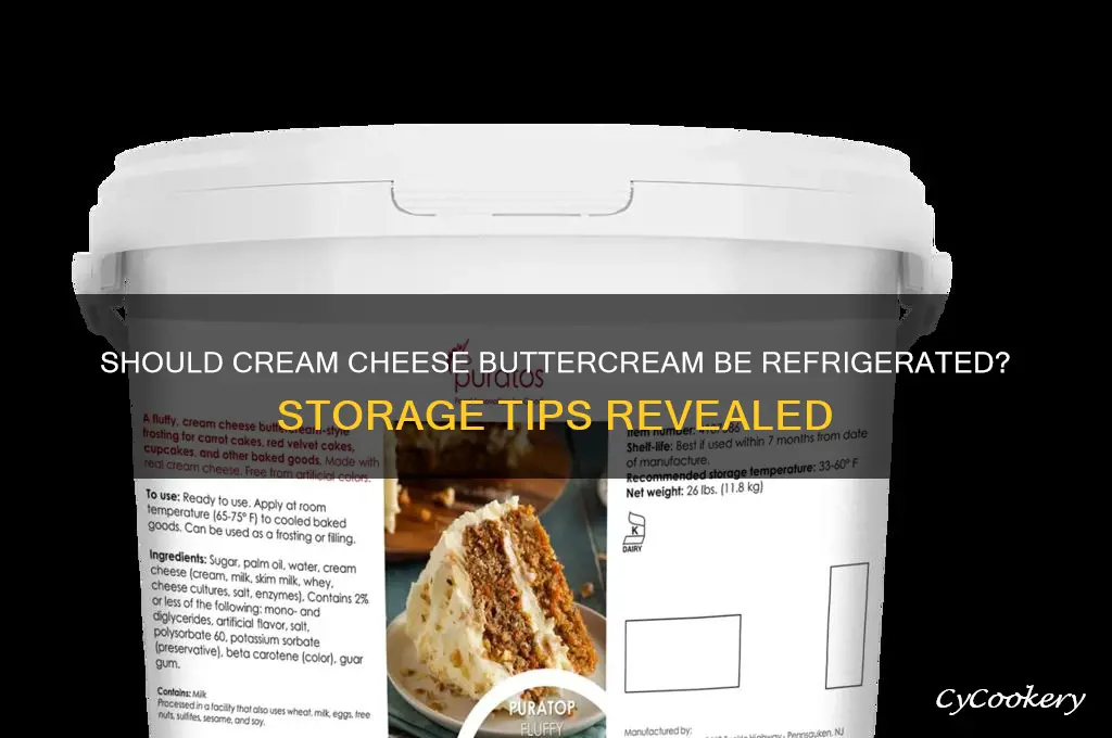 do you have to refrigerate cream cheese buttercream