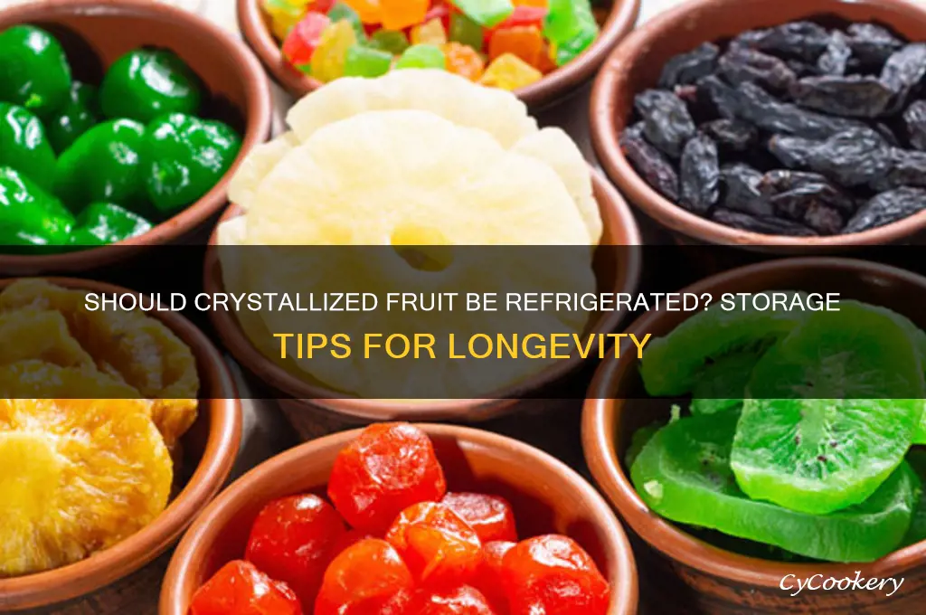 do you have to refrigerate crystalized fruit
