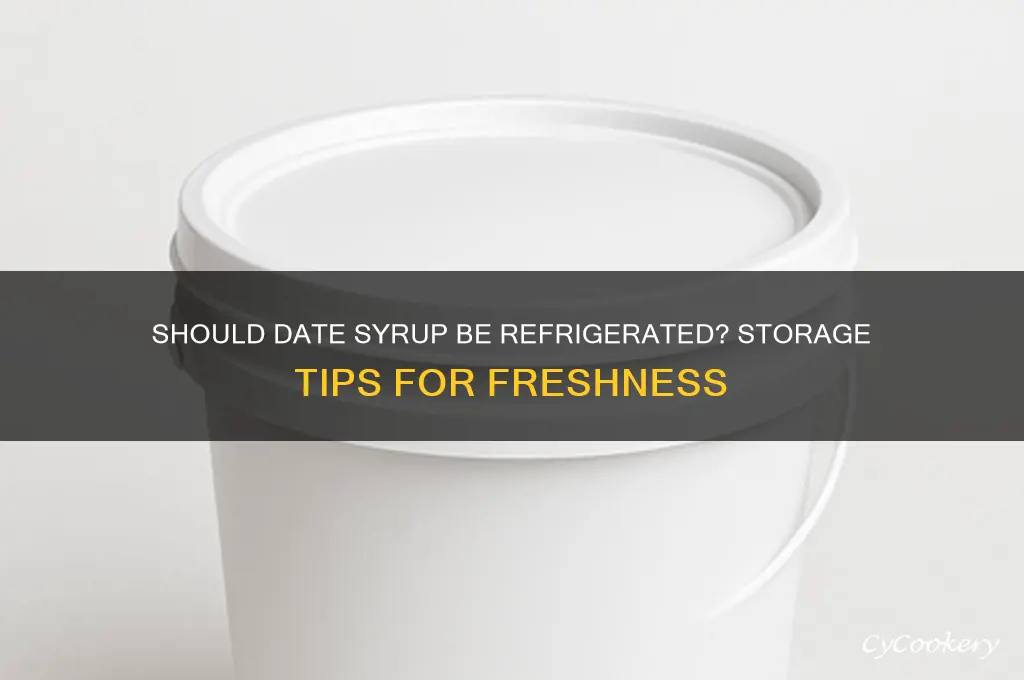 do you have to refrigerate date syrup