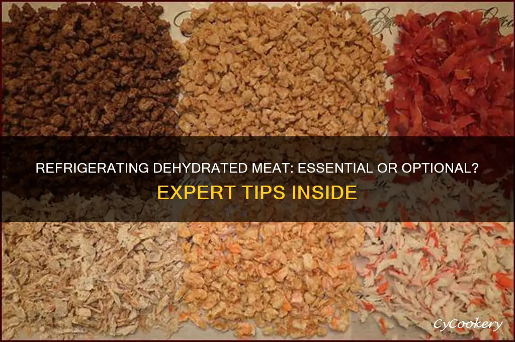 do you have to refrigerate dehydrated meat