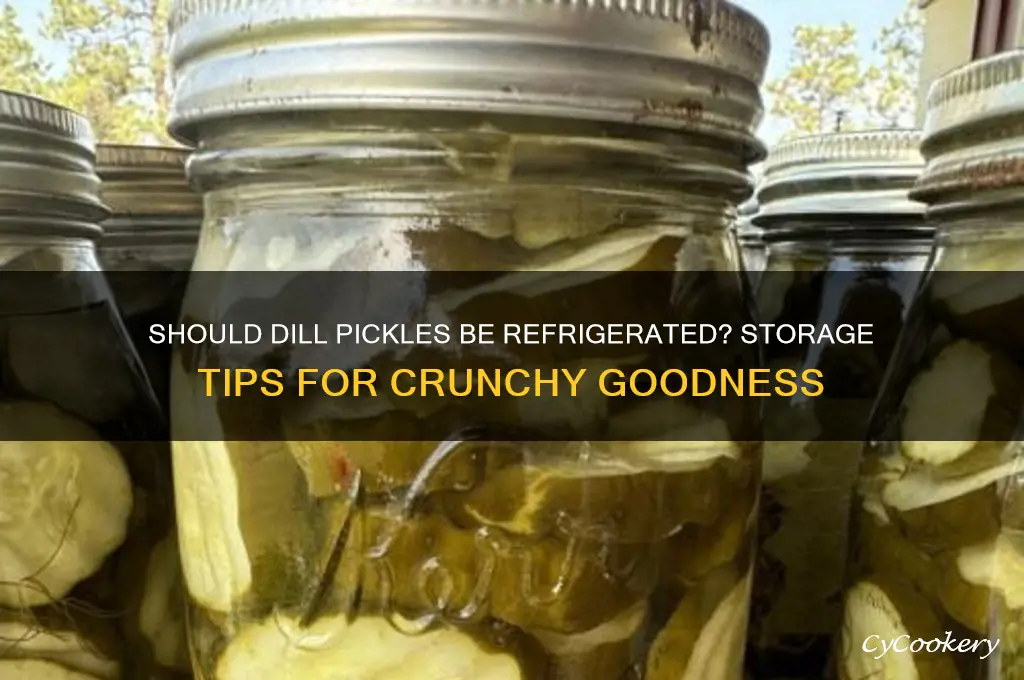 do you have to refrigerate dill pickles