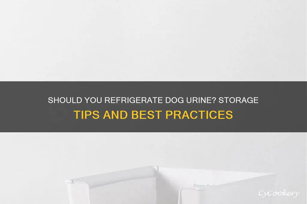 do you have to refrigerate dogs urine