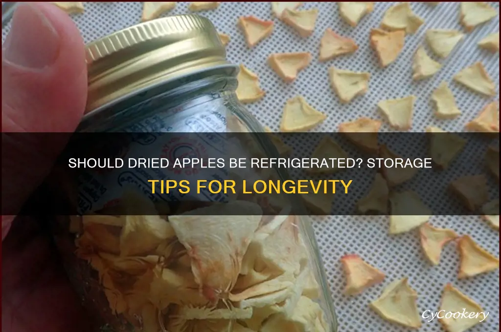 do you have to refrigerate dried apples