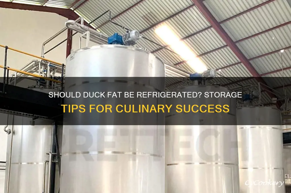 do you have to refrigerate duck fat