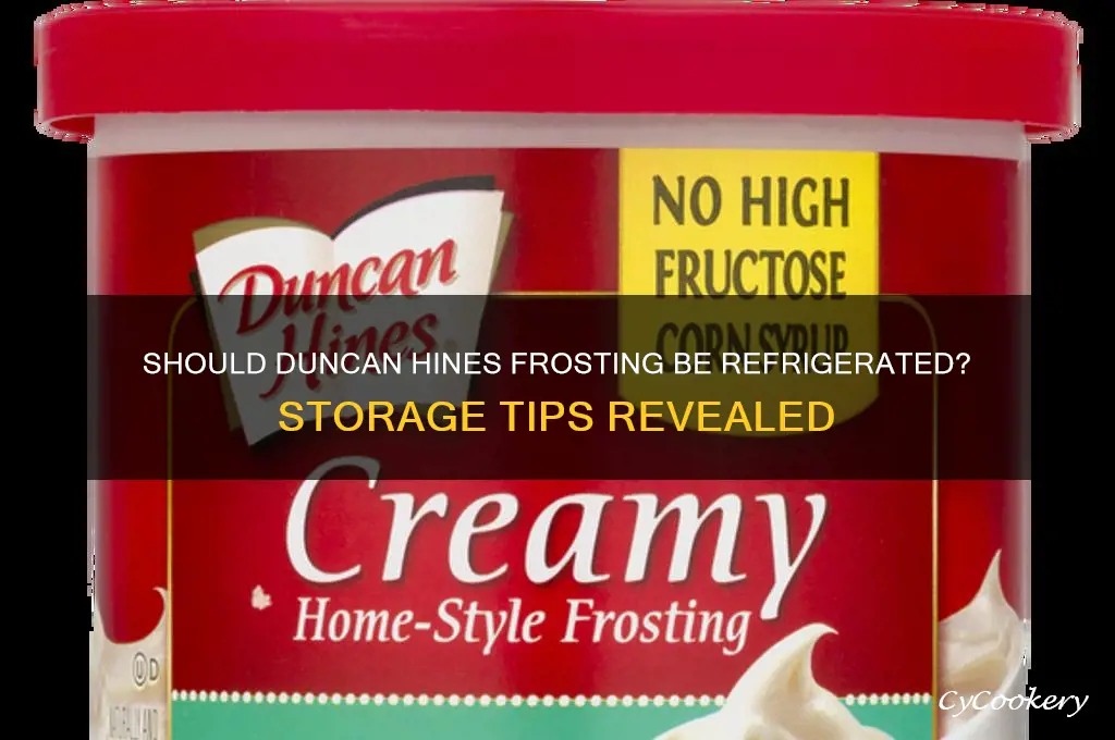 do you have to refrigerate duncan hines frosting