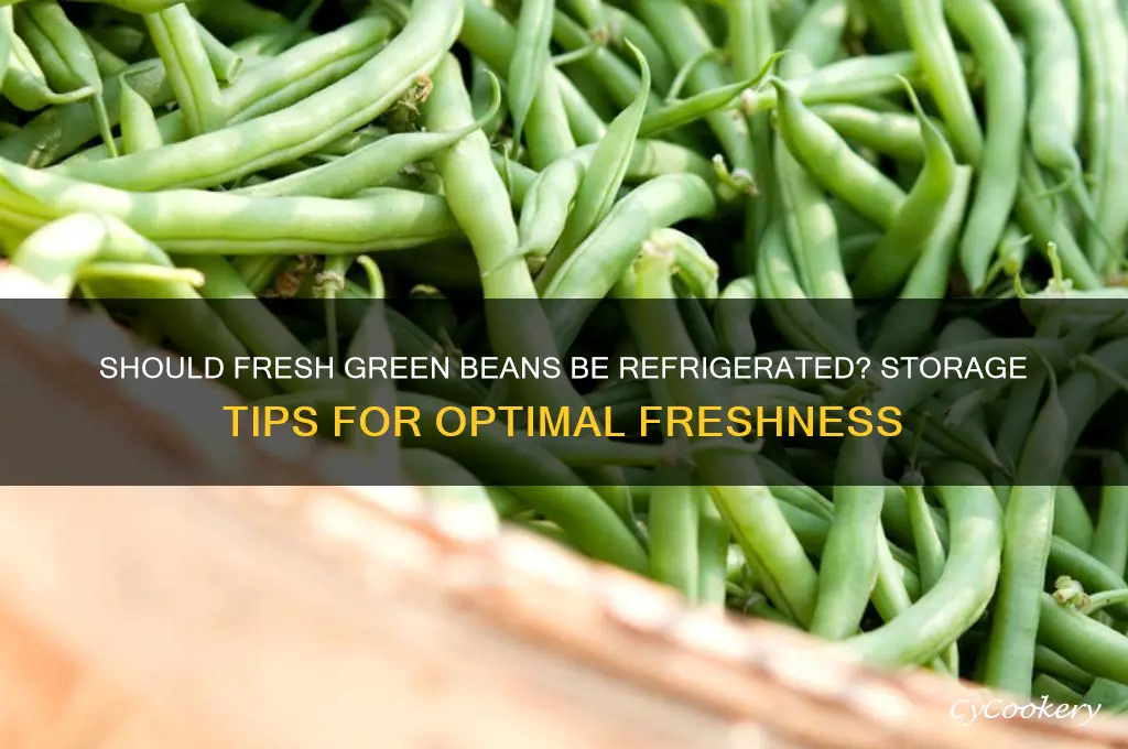 do you have to refrigerate fresh green beans