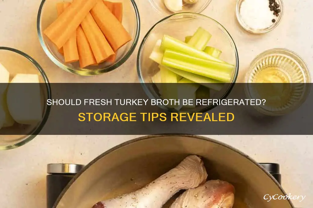 do you have to refrigerate fresh turkey broth