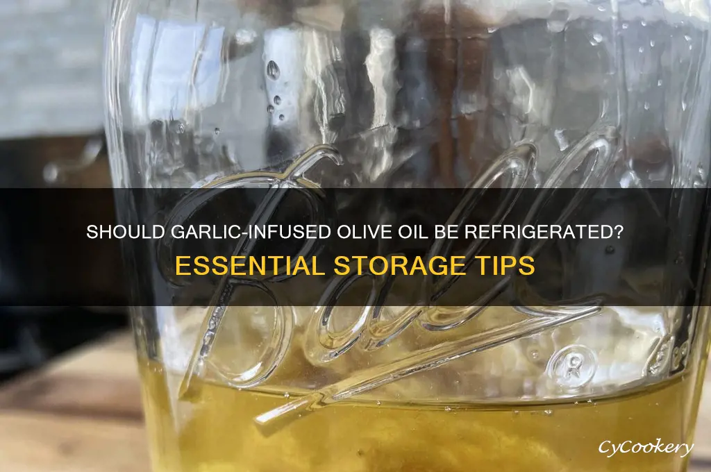 do you have to refrigerate garlic infused olive oil