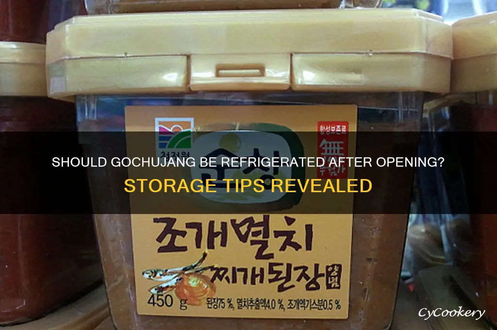 do you have to refrigerate gochujang after opening
